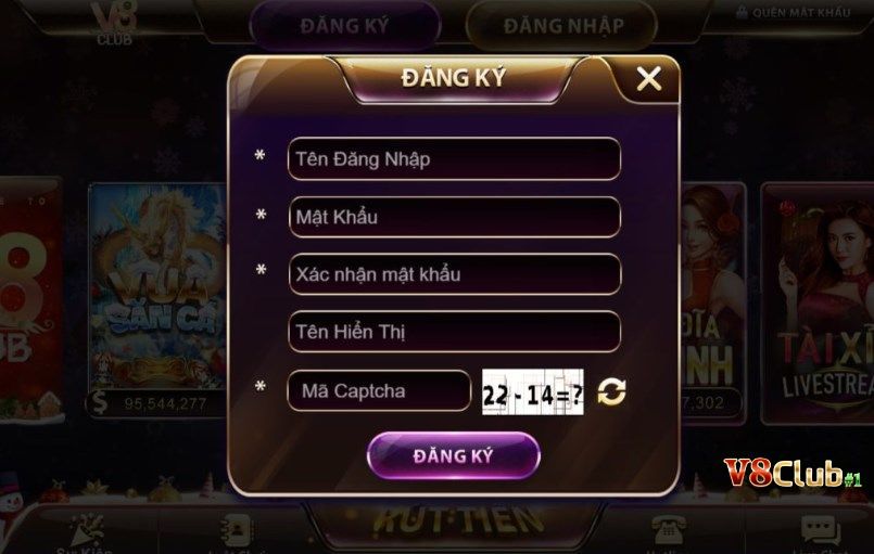 Đăng ký tài khoản để trải nghiệm chuyên mục game tại V8Club