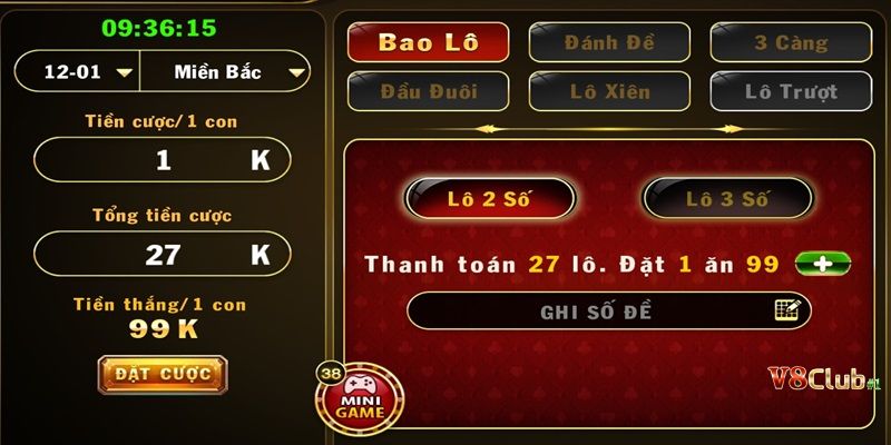 Sân cược V8Club có đa dạng hình thức đánh lode truyền thống hấp dẫn