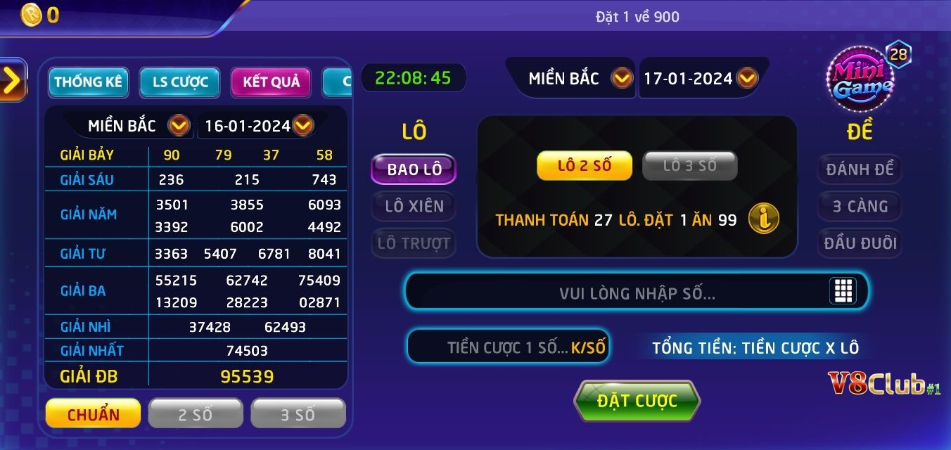 Kinh nghiệm cược Lode trực tuyến dễ thắng lớn tại V8Club