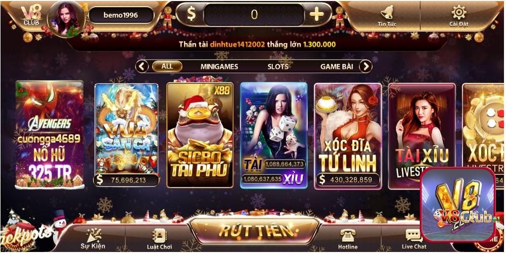 Giới thiệu chung sản phẩm Slots game V8Club