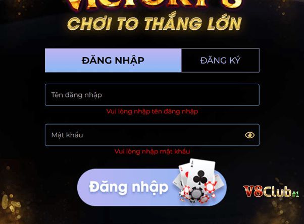 Hướng dẫn đăng nhập V8club 