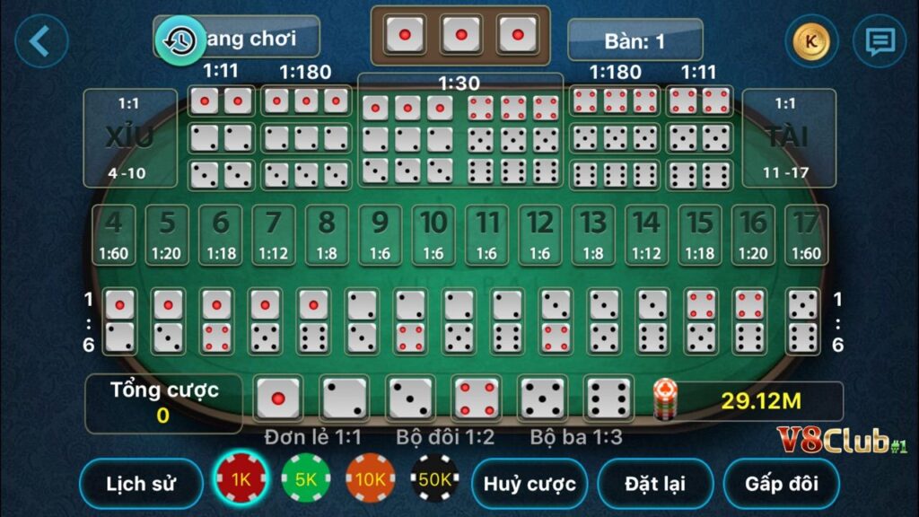 Hướng dẫn cách chơi Tài Xỉu trong casino tại V8club Hướng dẫn cách chơi Tài Xỉu trong casino tại V8club