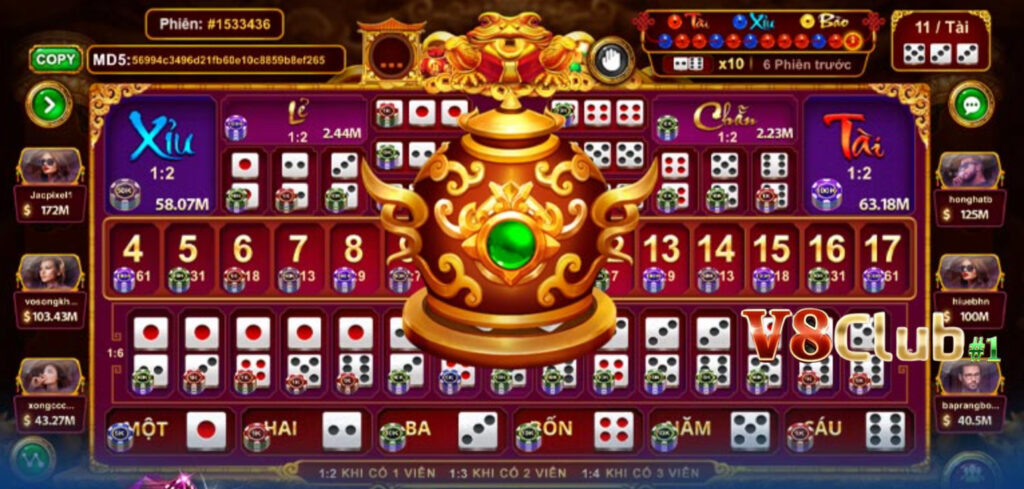 Sicbo Tài Phú là một phiên bản tài xỉu hiện đại vừa được ra mắt tại V8Club Sicbo Tài Phú là một phiên bản tài xỉu hiện đại vừa được ra mắt tại V8Club